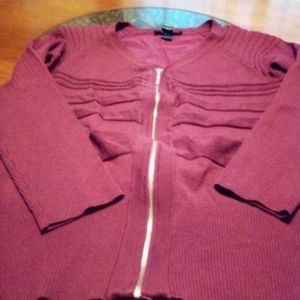 Ashley Stewart Zipped Cardigan Sweater